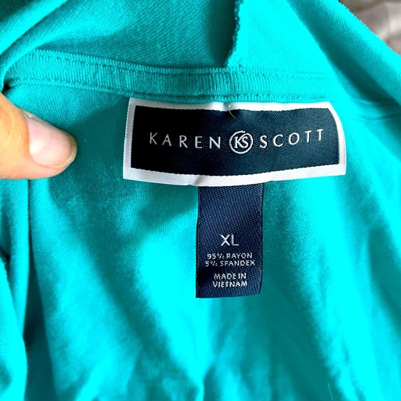 Karen Scott Light Weight Cardigan/Kimono XL in Teal - Picture 4 of 8